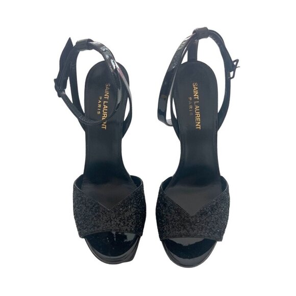 Saint Laurent Tribute Lips crystal glitter and patent leather size 38.5 - Picture 1 of 7